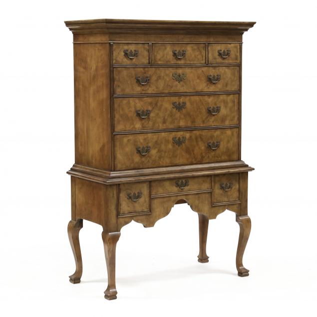 baker-queen-anne-style-walnut-highboy