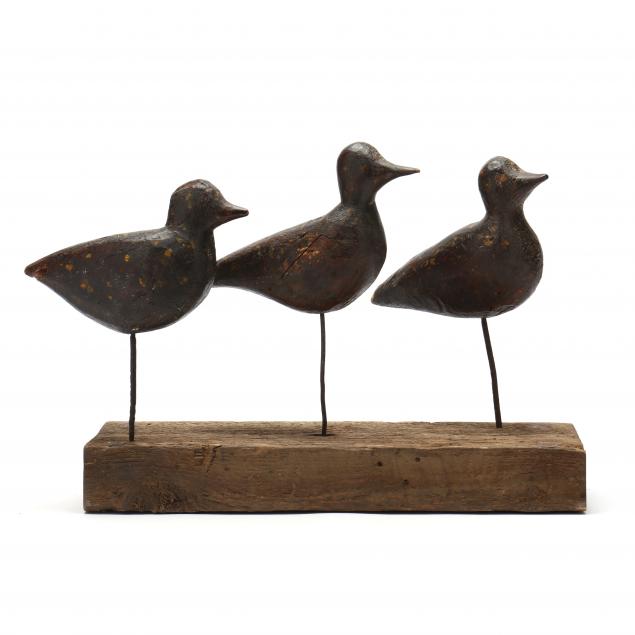 trio-of-north-carolina-plovers-mounted-on-wood-base