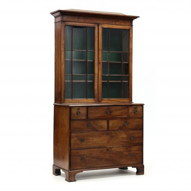 george-iii-mahogany-bureau-bookcase