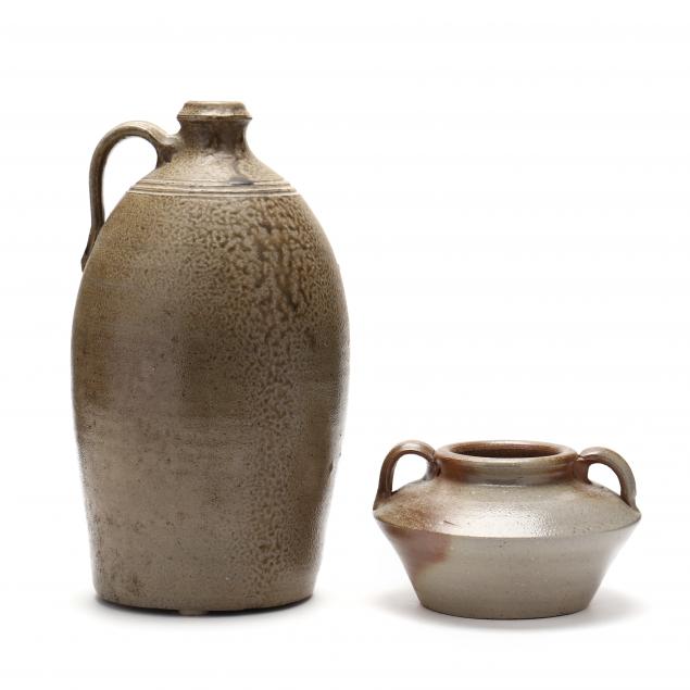 north-carolina-salt-glazed-stoneware-jug-and-vase