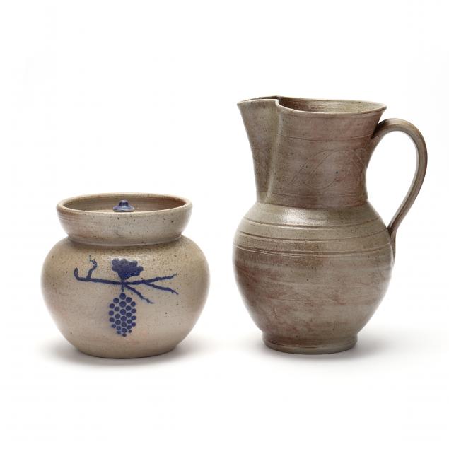 seagrove-n-c-pottery-pitcher-and-lidded-jar