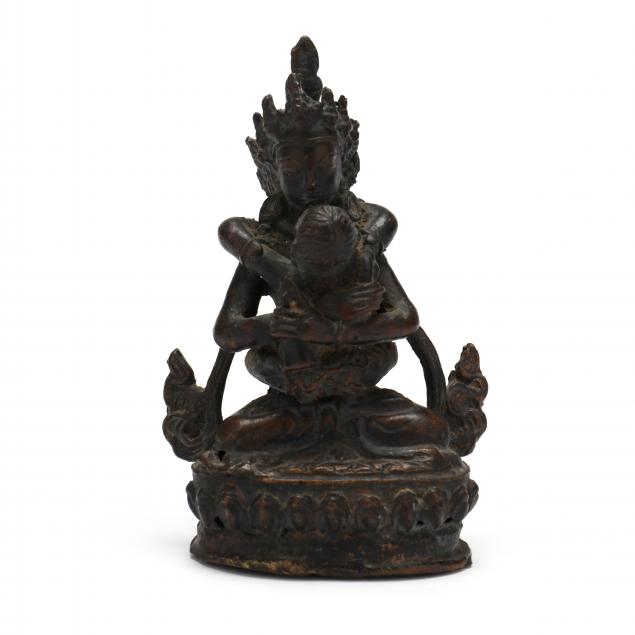 a-tibetan-yab-yum-bronze-sculpture-of-vajradhara-and-his-consort