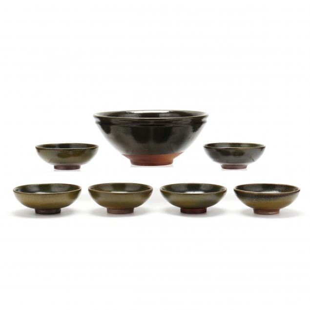 ben-owen-master-potter-1959-1972-seagrove-nc-fruit-bowl-pottery-set