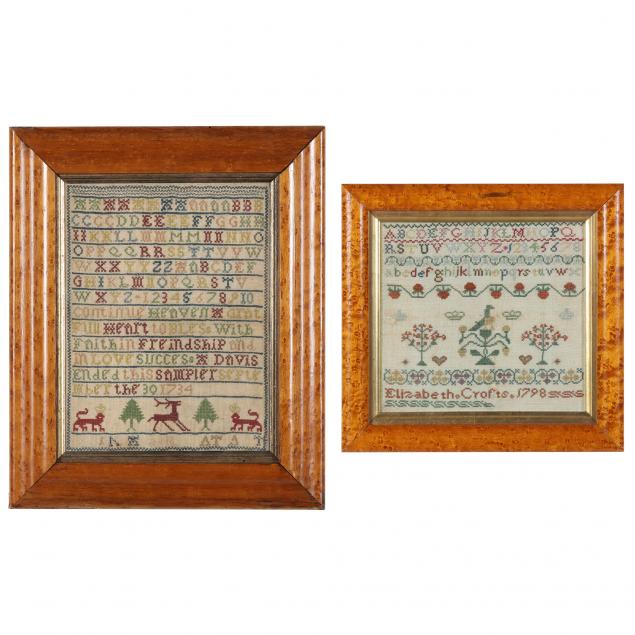 two-18th-century-needlework-samplers-england