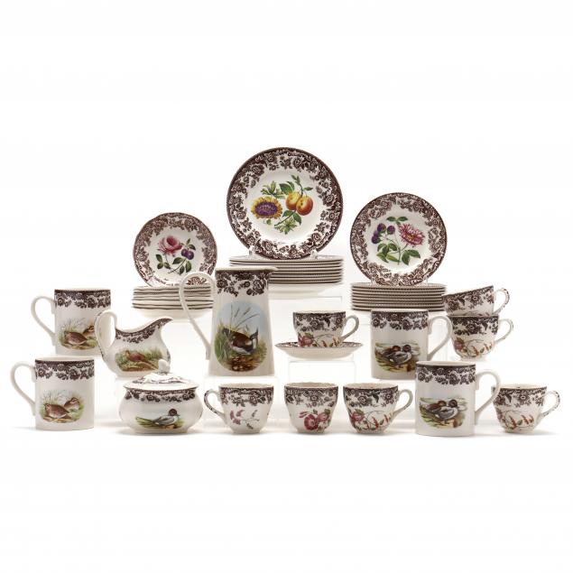 46-pieces-of-spode-i-woodland-i-china