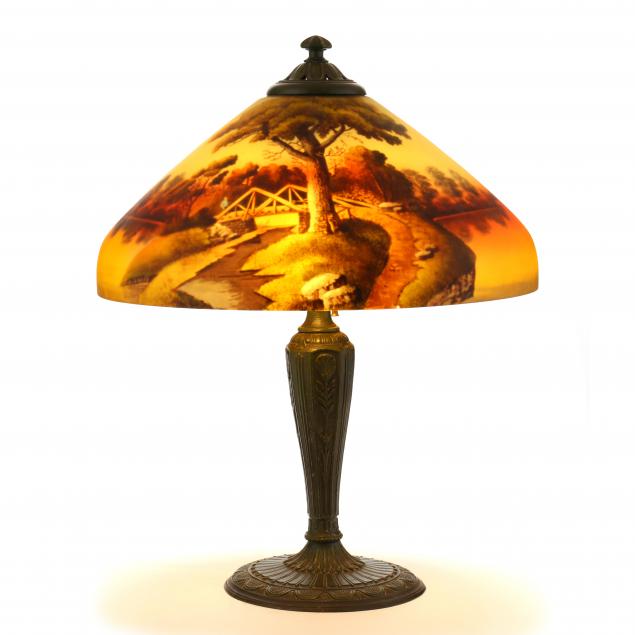 attributed-to-phoenix-reverse-painted-table-lamp