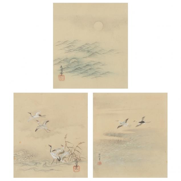 three-japanese-framed-works-of-art