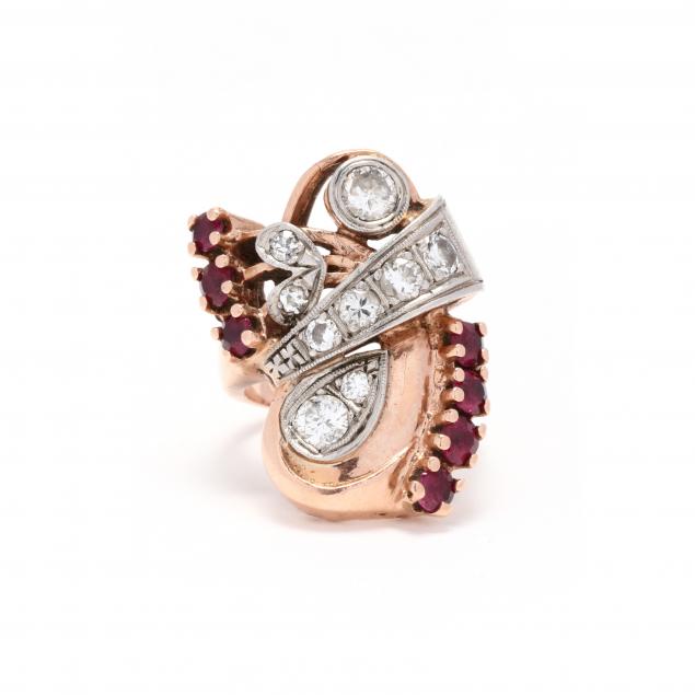 retro-rose-gold-and-gem-set-ring