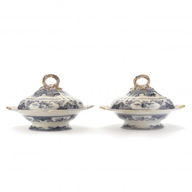 pair-of-antique-english-transferware-lidded-serving-dishes