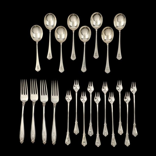 a-grouping-of-american-sterling-silver-flatware