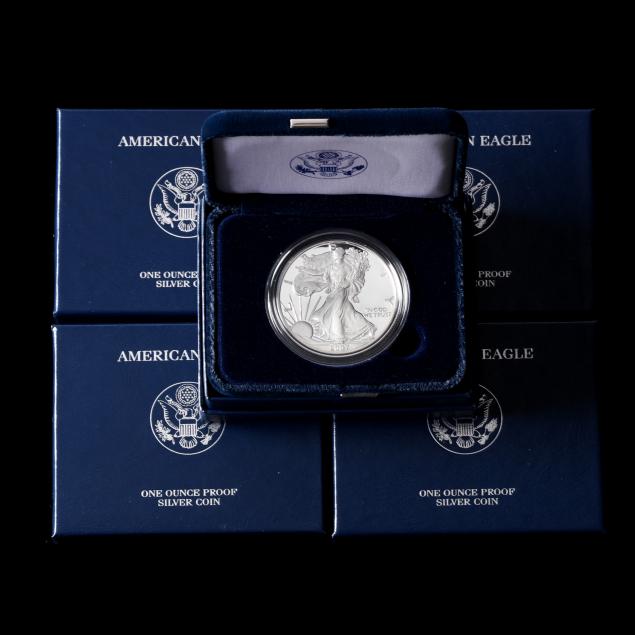 five-5-proof-2007-w-american-silver-eagle-1oz-bullion-coins