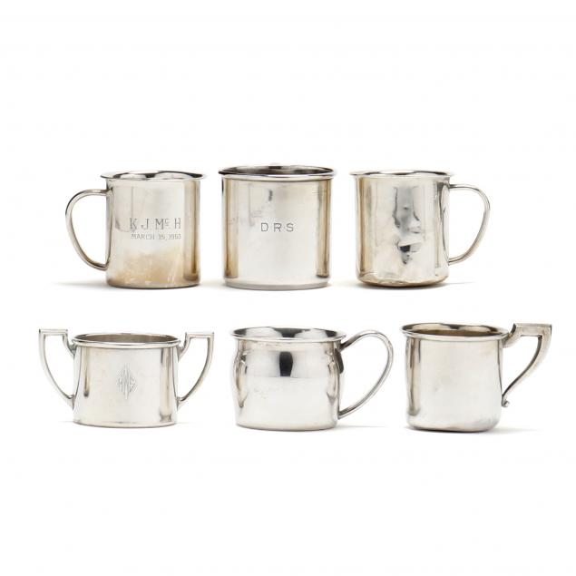 six-american-sterling-silver-handled-baby-cups
