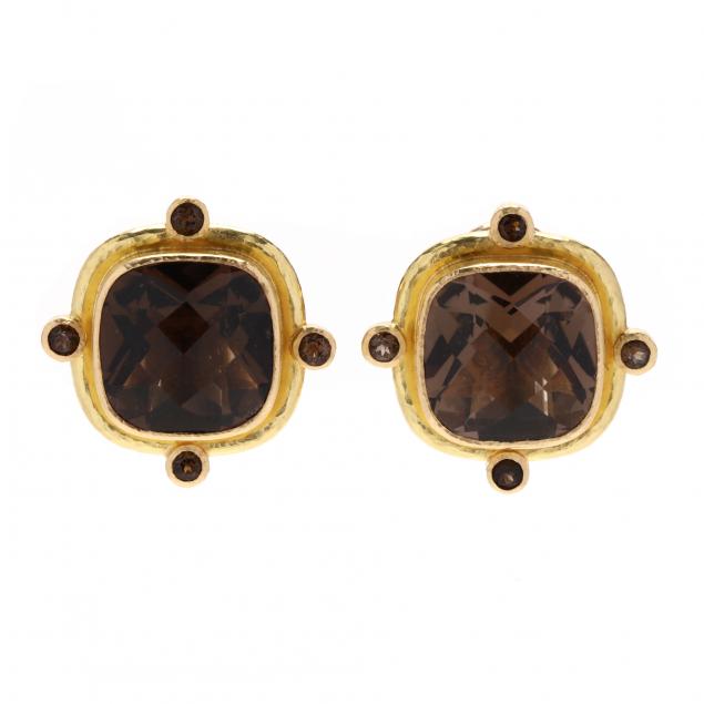 gold-and-smoky-quartz-earrings-elizabeth-locke