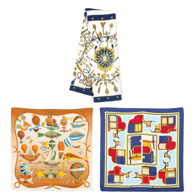 three-vintage-silk-scarves-hermes