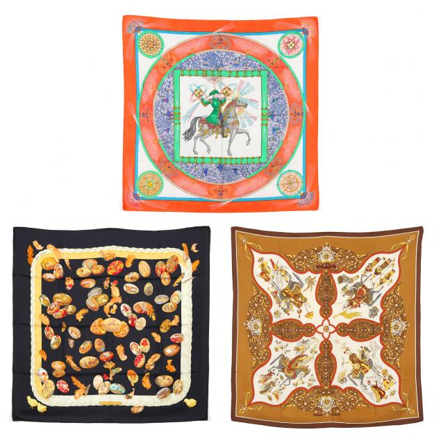 three-vintage-silk-scarves-hermes