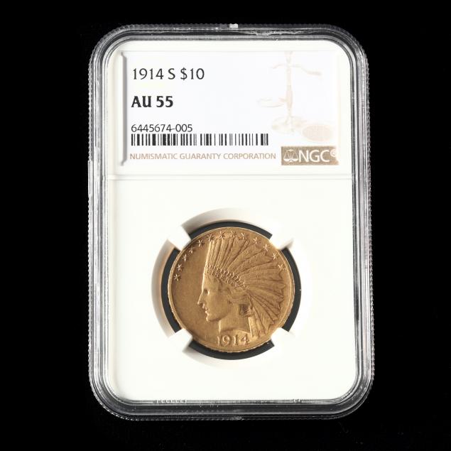 1914-s-10-indian-head-gold-eagle-ngc-au55