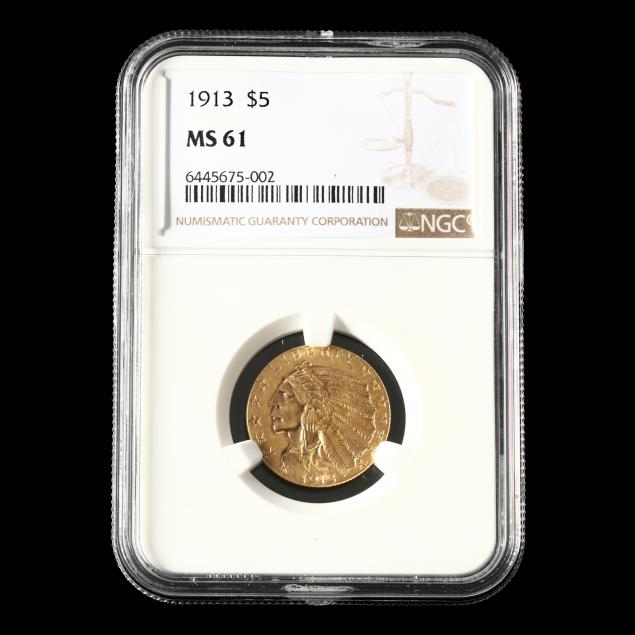 1913-5-indian-head-gold-half-eagle-ngc-ms61