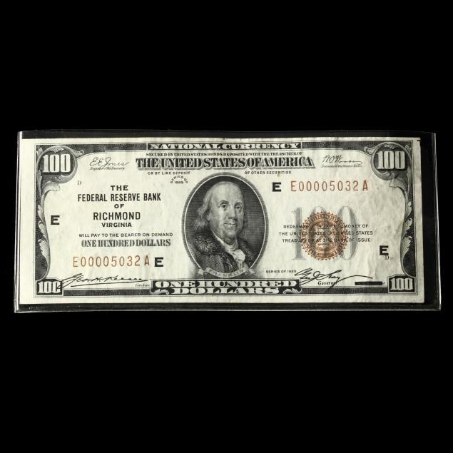 series-of-1929-100-federal-reserve-bank-note-richmond-virginia