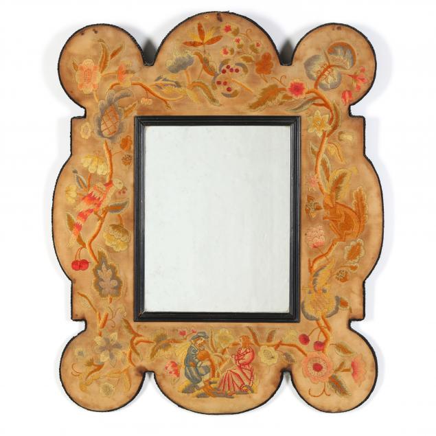 william-and-mary-style-crewel-work-framed-mirror