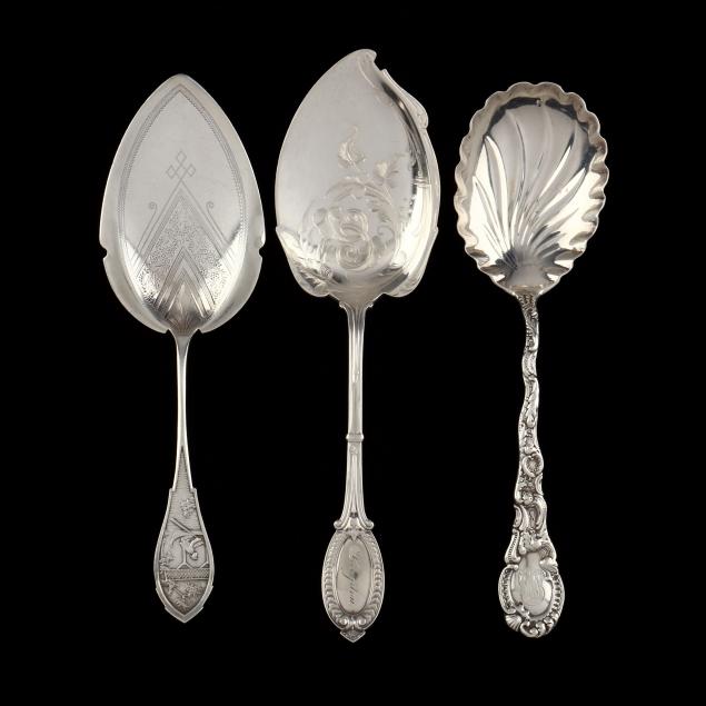 three-antique-sterling-silver-servers