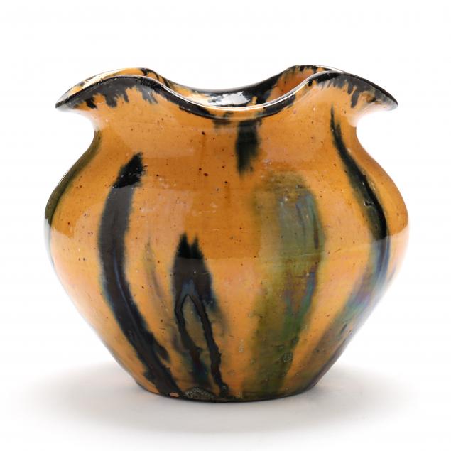 ruffled-rim-vase-attributed-to-c-r-auman-pottery-1922-1937-seagrove-nc