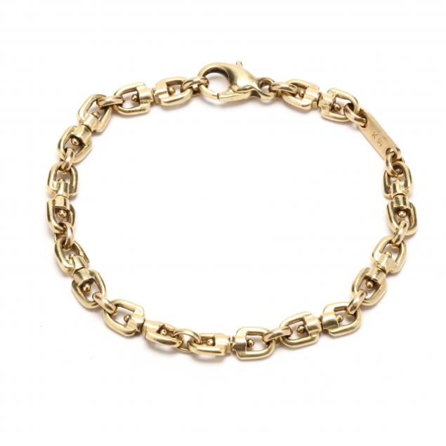 vintage-gold-link-bracelet-italy