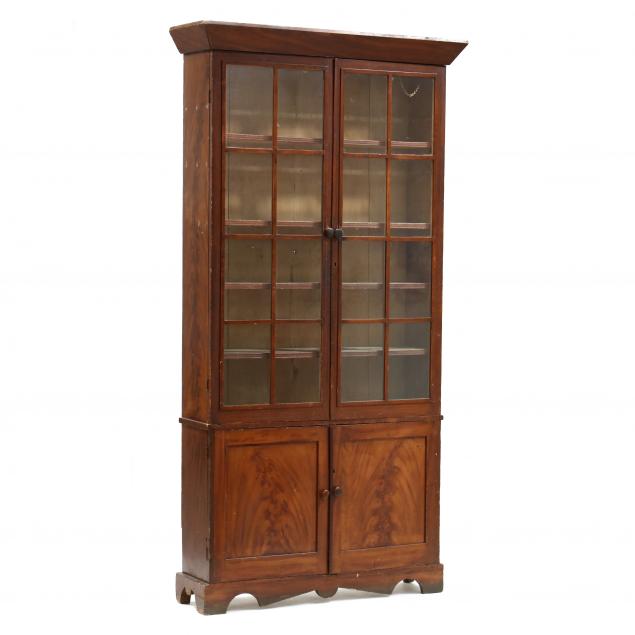 american-late-chippendale-faux-grain-painted-flat-wall-cupboard