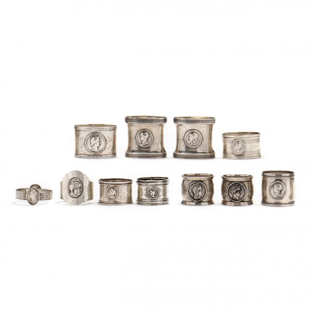 an-assembled-collection-of-eleven-silver-napkin-rings