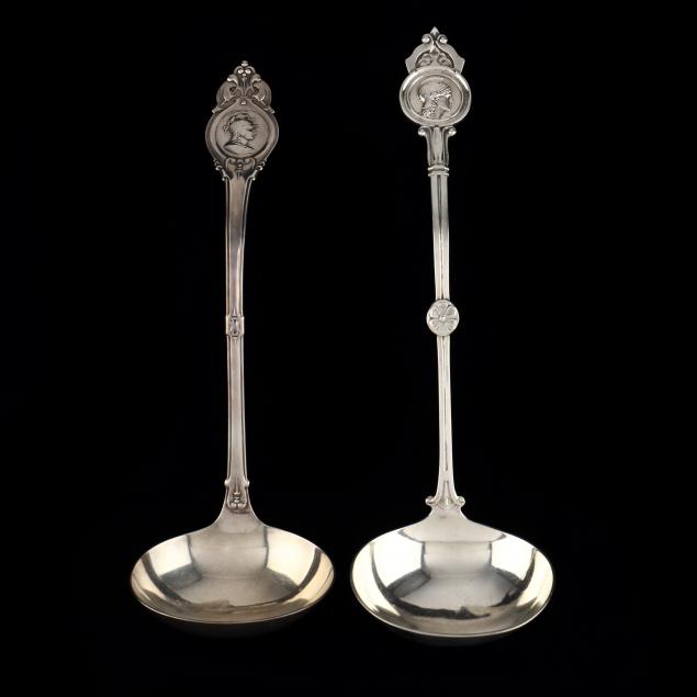 two-american-coin-silver-and-sterling-silver-medallion-pattern-ladles