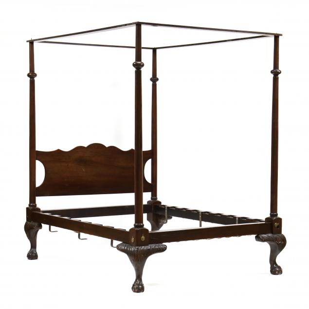 chippendale-carved-mahogany-full-size-tester-bed