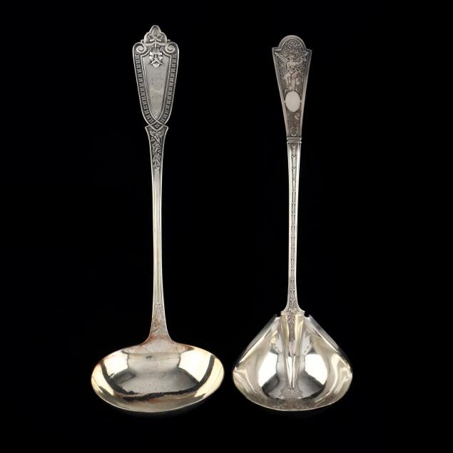 two-large-antique-sterling-silver-ladles