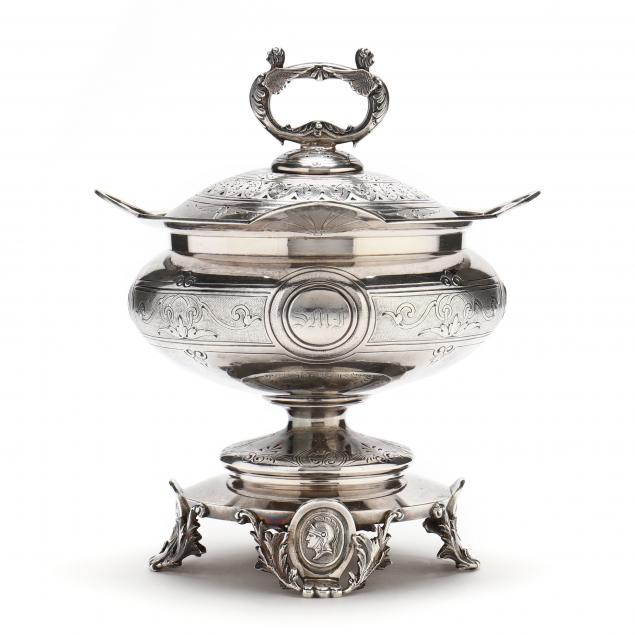 george-sharp-for-bailey-co-medallion-sterling-silver-butter-dish-with-cover