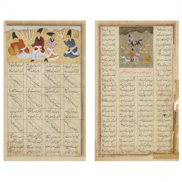 two-illustrated-and-illuminated-persian-manuscripts-leaves-from-the-i-shahnameh-i