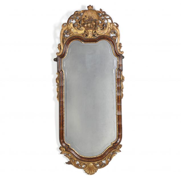 antique-baroque-style-parcel-gilt-walnut-looking-glass