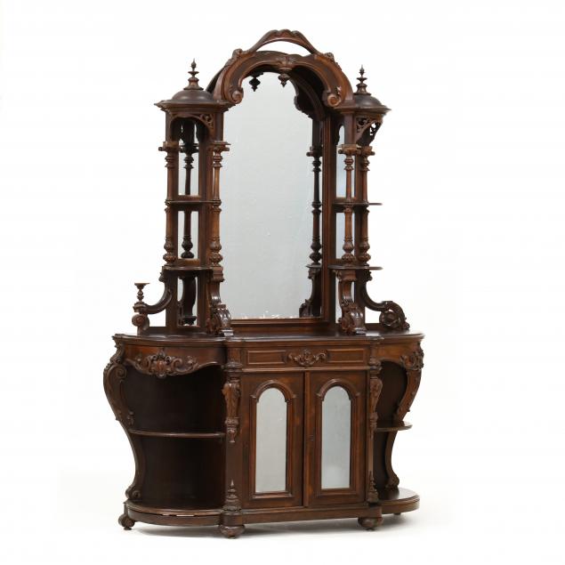 american-renaissance-revival-carved-rosewood-mirrored-credenza