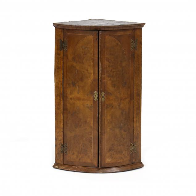 antique-english-burl-wood-hanging-corner-cupboard