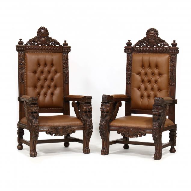 pair-of-massive-continental-carved-mahogany-great-chairs
