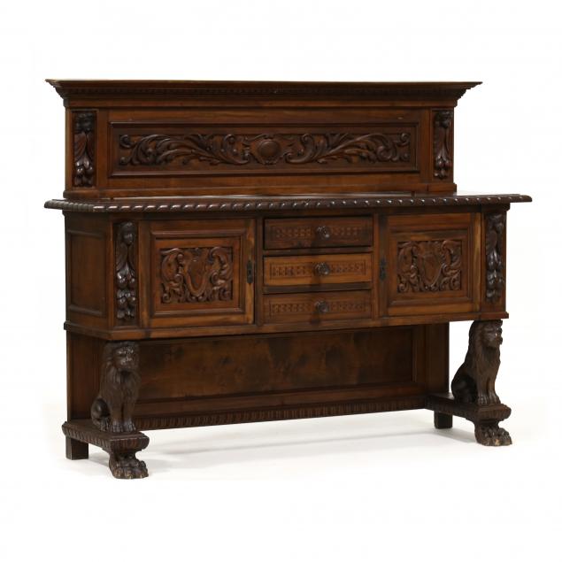 renaissance-style-carved-walnut-sideboard