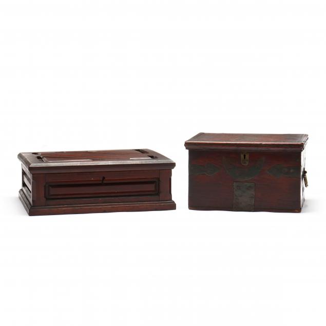 two-antique-walnut-lock-boxes