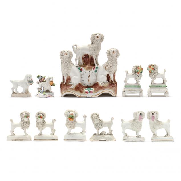 a-selection-of-antique-staffordshire-poodle-figurines