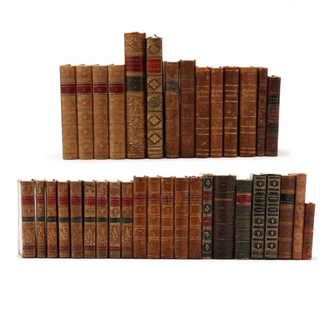 thirty-six-36-leatherbound-18th-and-19th-century-books