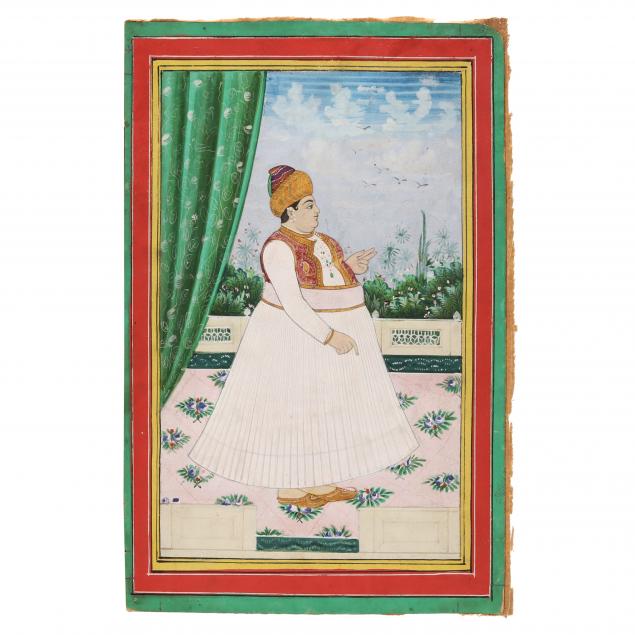 an-indian-painting-of-a-noble-figure-on-veranda