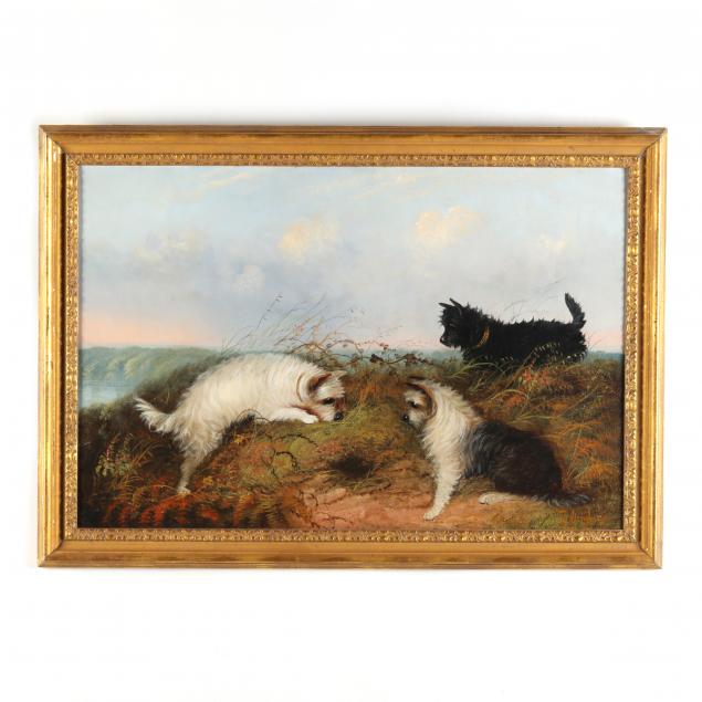 j-langlois-british-1855-1904-three-terriers-rabbiting