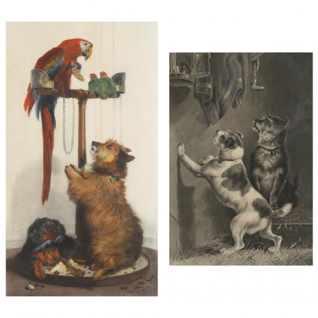 two-antique-dog-engravings-after-sir-edwin-henry-landseer-british-1802-1873