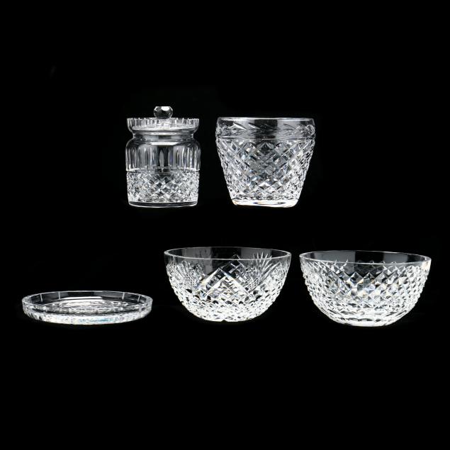 five-pieces-of-assorted-waterford-crystal
