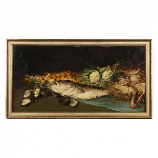 french-school-19th-century-still-life-with-fish-oysters-poultry-and-cabbage