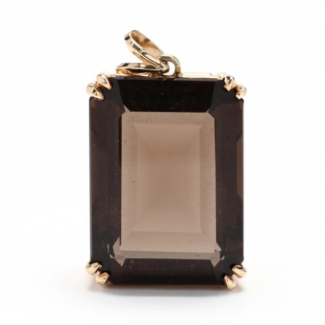 gold-and-smoky-quartz-pendant