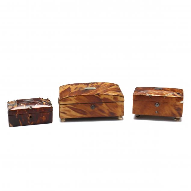 three-english-tortoise-shell-trinket-boxes