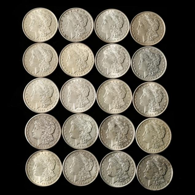 roll-of-twenty-20-au-to-uncirculated-morgan-silver-dollars