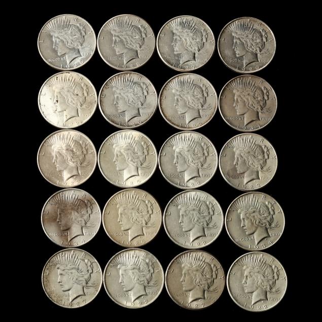 twenty-20-mixed-high-grade-peace-dollars-with-1928-and-1935-s-keys